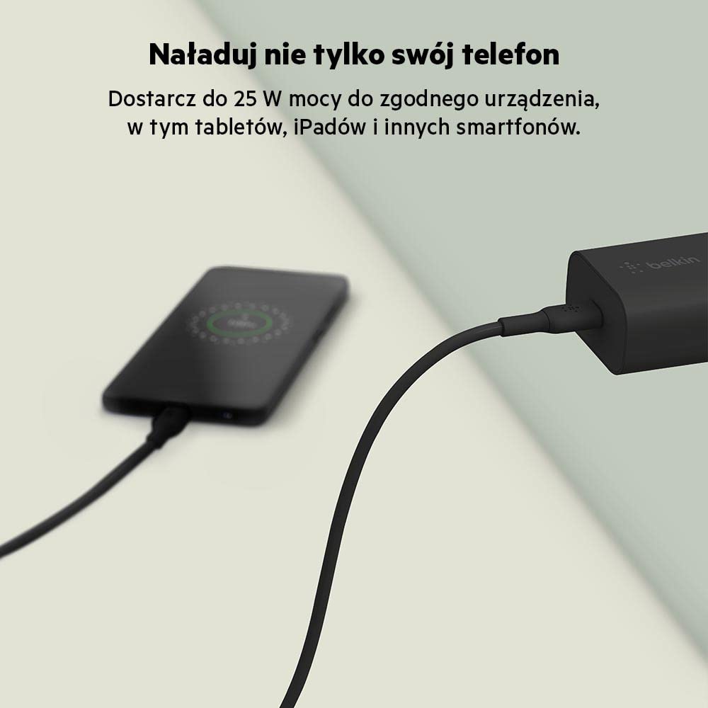 Belkin BoostCharge 25W-wandlader met PPS (USB-C Power Delivery, snellader voor iPhone, Samsung, Galaxy Tab, iPad en meer)