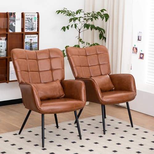 Sillón Plegable Cuero Marrón miniatura 6