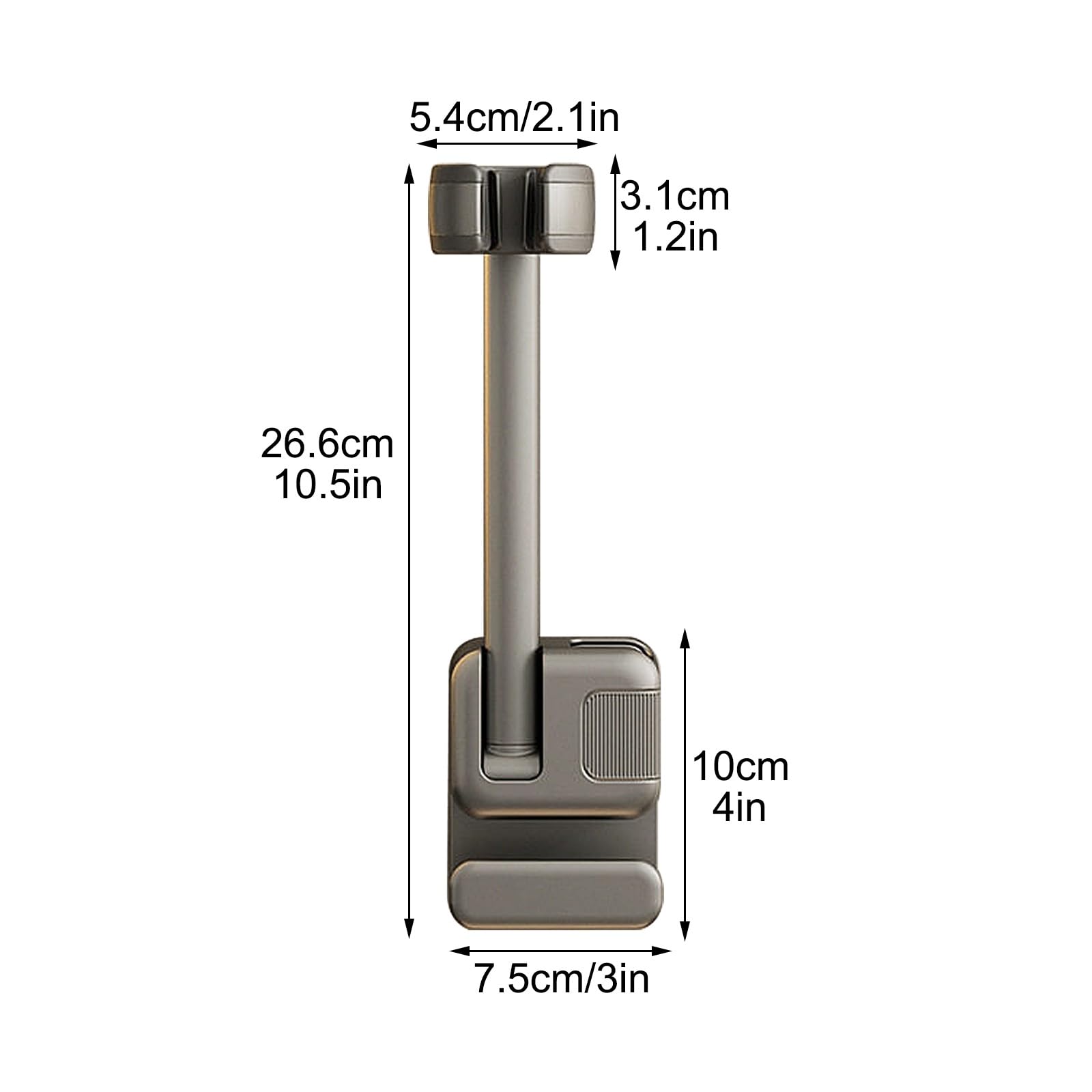 Soporte Secador de Pelo Manos Libres, Ángulo Ajustable, Soporte de Pared para Secador de Pelo, No Requiere Perforaciones, para Baños y Tocadores(Gray)