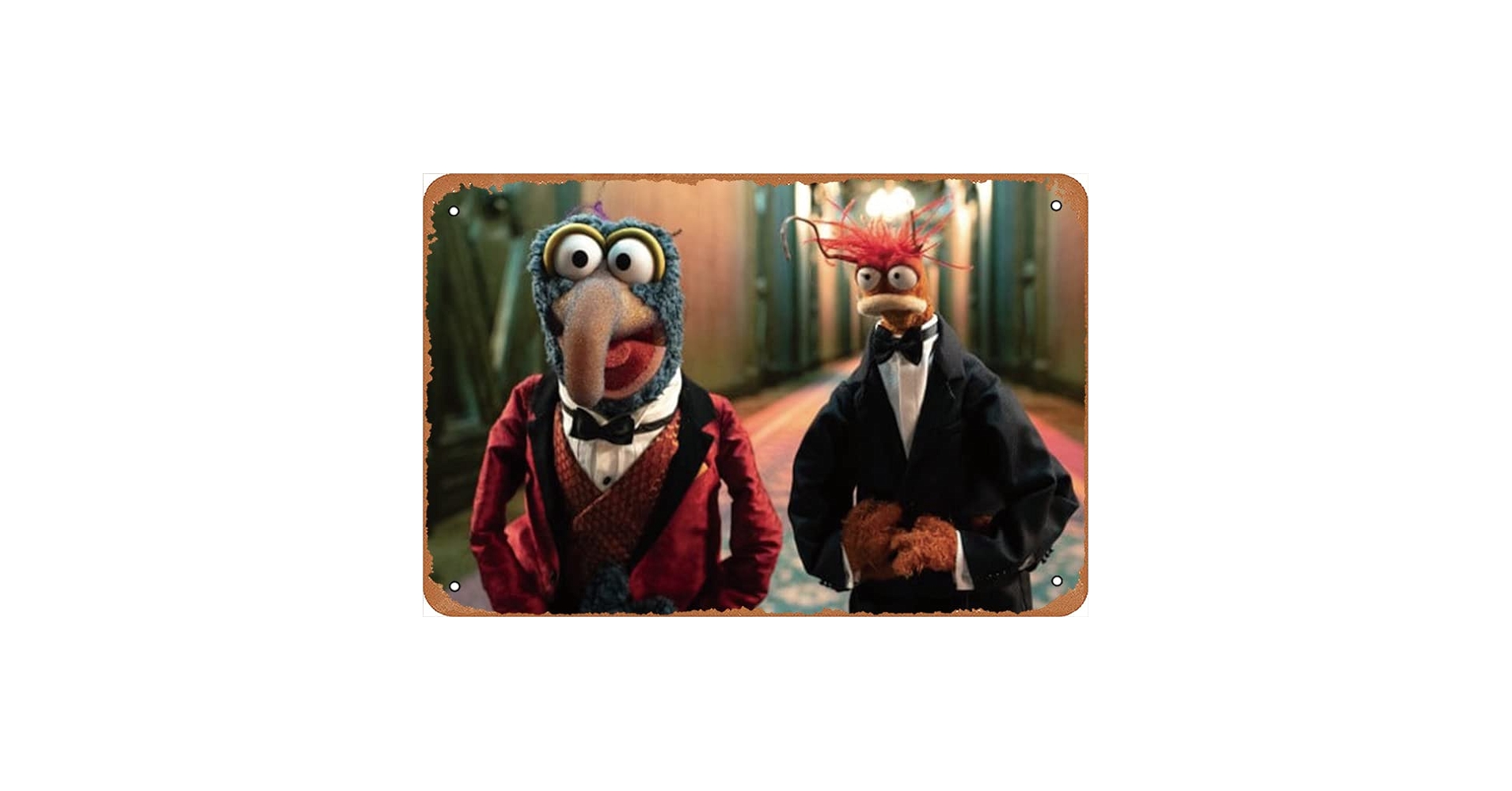 Metal Tin Sign Gonzo Pepe the King Shrimp Muppets Haunted