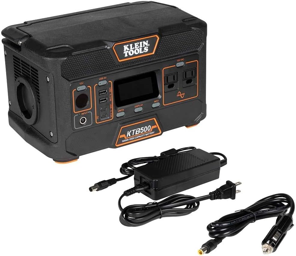 Klein Tools 29209 Car Charger Adapter, 12V Auto to 8mm Power Supply Barrel Plug Connectors, use with Klein Tools Portable Power Stations