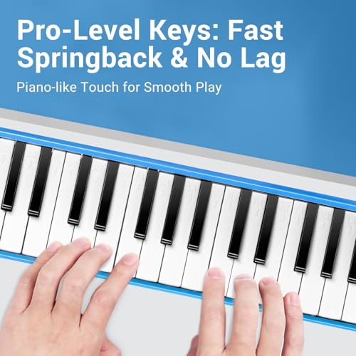 MOSEN 32-Key Melodica for Beginners - Easy Play Melody Instrument with Premium Sound, Non-Toxic ABS & Phosphor Bronze Reeds | Includes Carry Bag, Tube & Strap(Black)