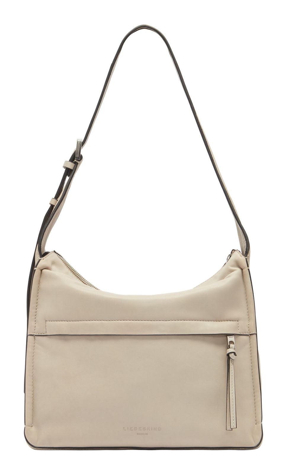 LIEBESKIND BERLIN Leather shoulder bag Sky Sheep Natural Hobo Bag Steel taupe