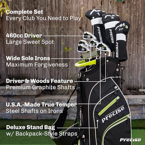 image for Precise M3 Tall Men's Right Handed Complete Golf Club Set (6'1