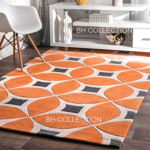 Image of Classical Look Plain Handmade Tufted Carpet with Super Soft & Pure Woolen Carpet for Your BEDROOMS & Living Room with 1 INCH Pile Height 7.0 X 10.0 FEET (210x300 cm) Multi