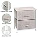 mDesign Small Storage Dresser End/Side Table Night Stand with 2 Removable Fabric Drawers - Organizer for Bedroom, Living Room, Closet - Hold Clothes, Linens, Accessories, Lido Collection, Linen/Tan