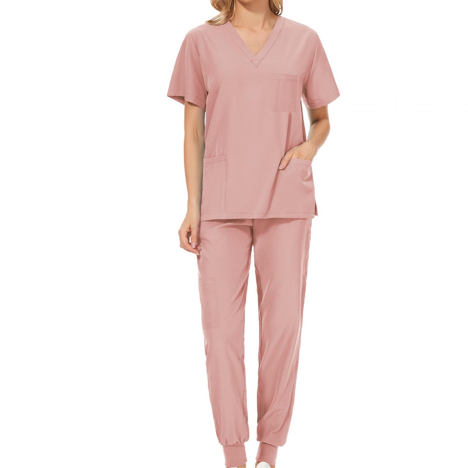 perfeclan Conjunto de 2 Piezas de Uniforme Médico para Mujer, Lavable a Máquina, Ropa de Trabajo de Enfermería
