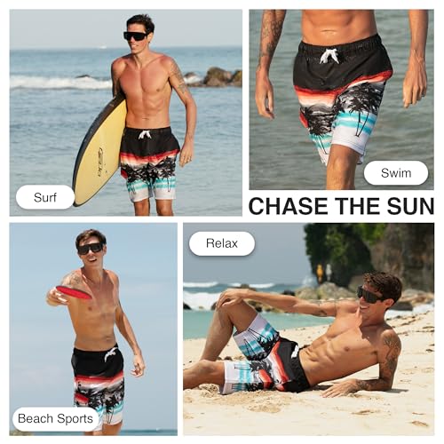 Image of Kanu Surf Men's Big Viper Extended Size Stripe Swim Trunk