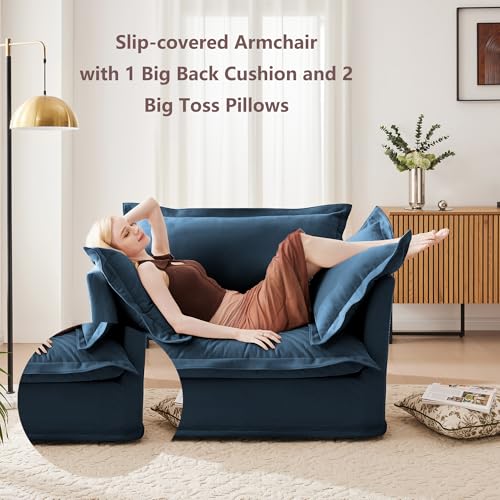 Sillón Chaise Moderno Azul miniatura 5