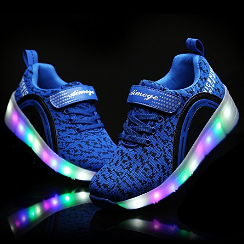 Image of Ylllu Kids LED Roller Skate Shoes with Wheel Light up Roller Shoes Gift for Girls Boys Children