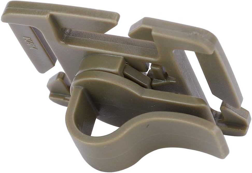 Alomejor Drinking Pipe Clamp for Outdoor Backpack, ABS Plastic, 360-Degree Rotatable, Black and Brown, for 0.3-0.5in Diameter Tubes, Pack of 10