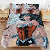 YINGD Wonder Woman - Juego de ropa de cama ultrasuave y agradable al tacto, 3 piezas, bonito juego de cama para niños y niñas