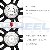 Vista 2 de Anillos centradores de rueda WHEEL CONNECT, de 72.1 a 54.1, juego de 4, anillos de buje de aleación de aluminio, diámetro exterior: 72.1 - diámetro