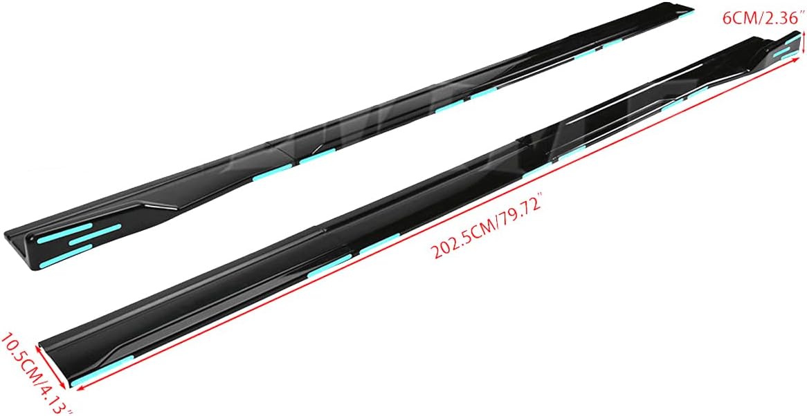 Side Skirts Body Kit Panel Splitter Gloss Black Fit for T0Y0TA Corolla 2010-2022 SE XSE LE XLE 2M/78.7''