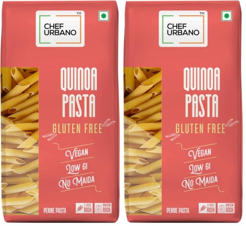 Image of Chef Urbano Quinoa Pasta Penne | 300 Gms | No Maida | No Wheat | No Transfat | Healthy Pasta | High Fibre | High Protein (Pack of 2)