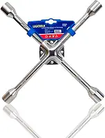 [FULLAMAZON] Chave De Roda Cruz 4 Bocas 14 Pol 17x19x21x23mm Cromada