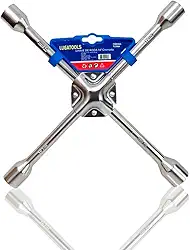 [FULLAMAZON] Chave De Roda Cruz 4 Bocas 14 Pol 17x19x21x23mm Cromada