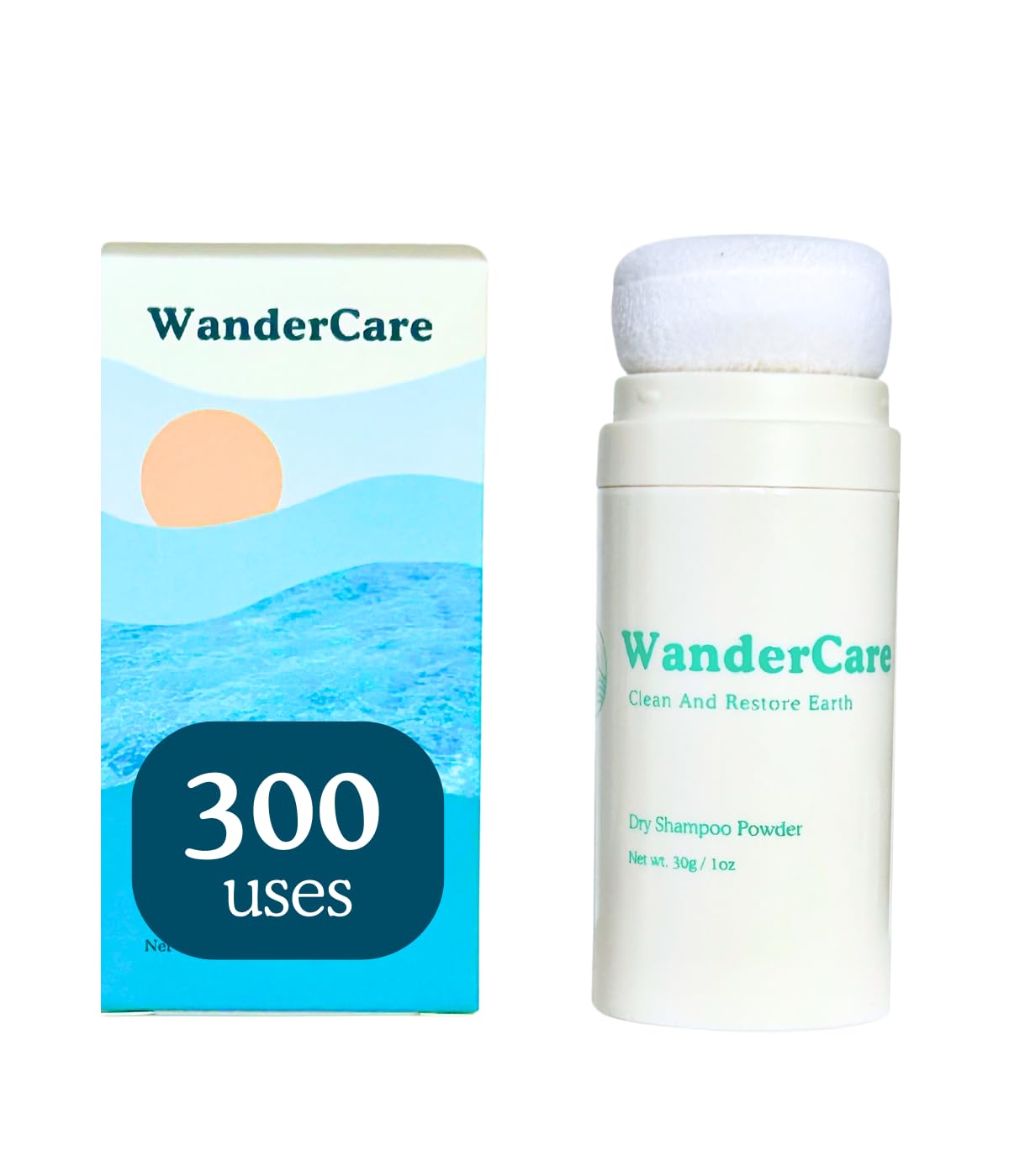 WanderCare Dry Shampoo Powder | Non-aerosol | Volumize & Instantly Refresh | 300+ Uses | Travel-friendly | Made in USA | All Hair Types