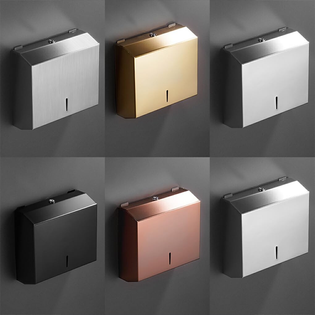 Dispenser di Asciugamani di Costruzione Robusta per Prestazioni durevoli e durature Dispenser di Asciugamani di Carta a Mano in Acciaio Inossidabile, Oro Rosa