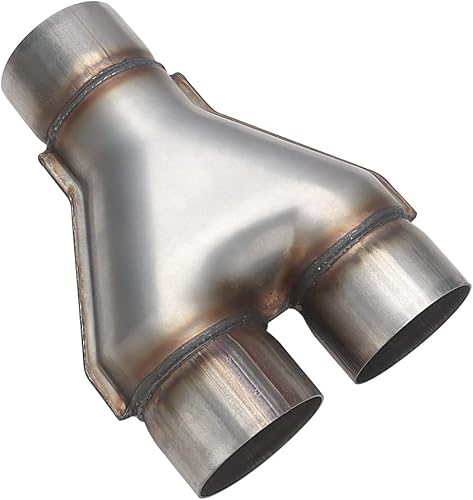 Miniatura 6 de A-KARCK Tubo de escape Y de 3 pulgadas de entrada, acero inoxidable de 10 pulgadas de largo, doble salida de 3 pulgadas, tubo en Y soporta altas