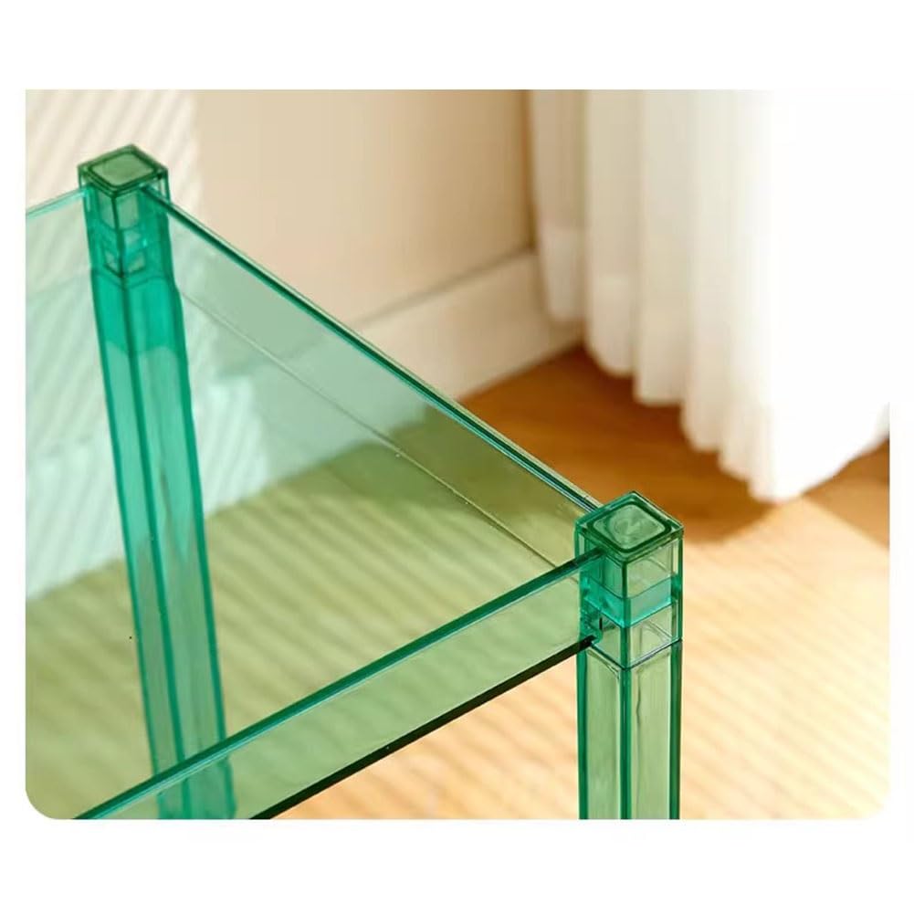 Carrito de salón con almacenamiento acrílico y ruedas, carrito de peluquería multiusos para esteticistas, organizador de 3 niveles, color verde