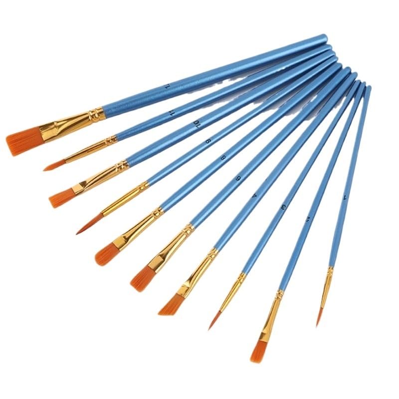 Ensemble De 15 Pinceaux d'art en Nylon avec Porte-Pinceaux en Perlite, Idéal pour Les Artistes Et Les Étudiants.