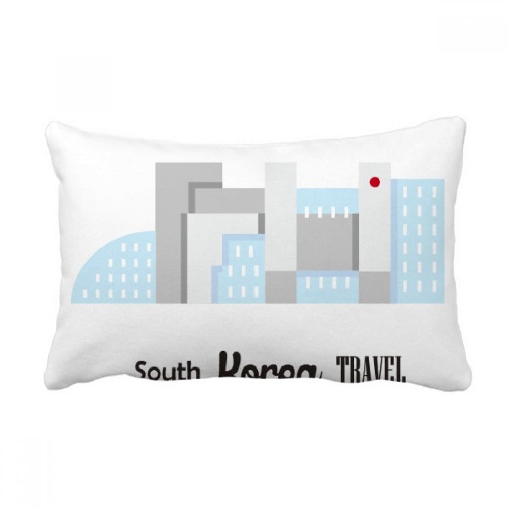 Coussin Corée du Sud imprimé monuments : idée cadeau déco canapé
