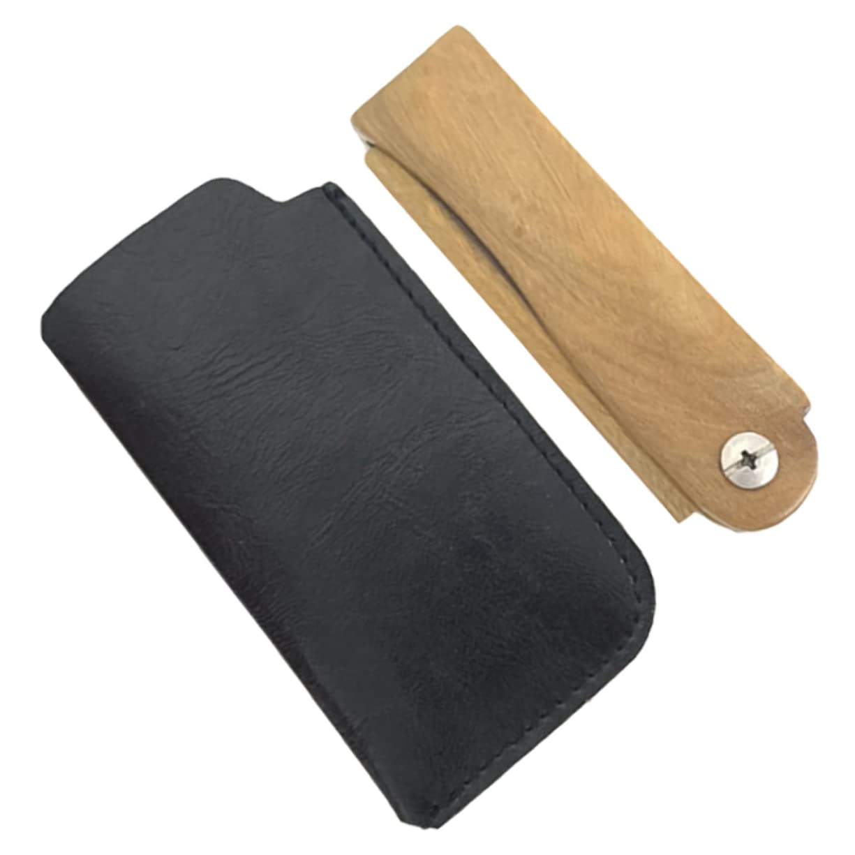 5sets Pettini Legno Pieghevoli Per Barba e Con Custodia Comodo e Leggero Per Uso Quotidiano e Viaggi