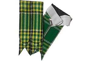 Tartans With Heavy Buckle Kilt Flashes For Men