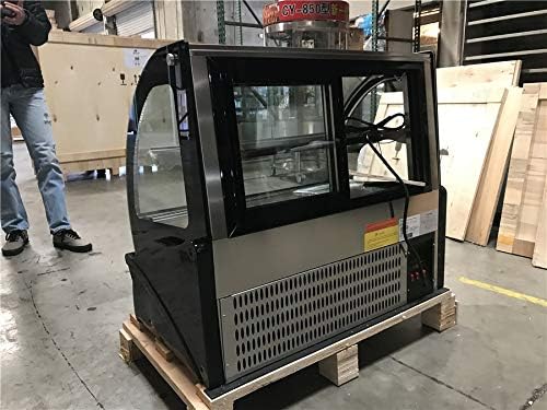 Cooler Depot CT530A-1 Countertop Bakery Display Cooler Case, rear view with sliding doors