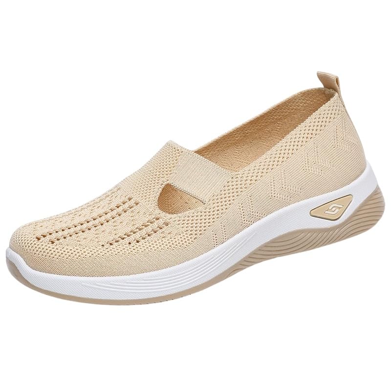 Natalia Ruiz Zapatillas RelaxFit cómodas para Caminar Zapatillas Ortopédicas para Mujer, Malla, Sin Cordones, Antideslizantes, Ligeras y Cómodas