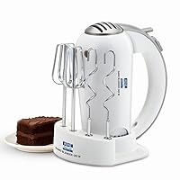 KENT Hand Blender 300 W | 5 Variable Speed Control | Multiple Beaters &amp; Dough Hooks | Turbo Function, Plastic, 300 Watts