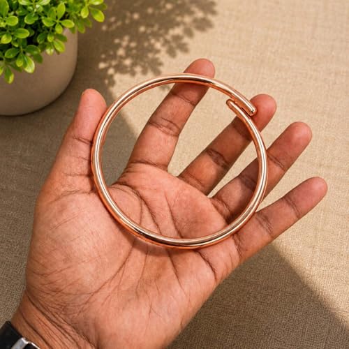 Image of SHINDE EXPORTS adjustable pure copper leg anklet bracelet kada for men and women indian jewelry