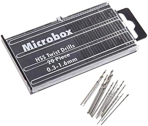 Heavy Duty Professional Used 20Pcs 0.3-1.6mm Shank Mini Micro Drill Bit Set Twist Drill DIY Kit Rotary Hand Tools