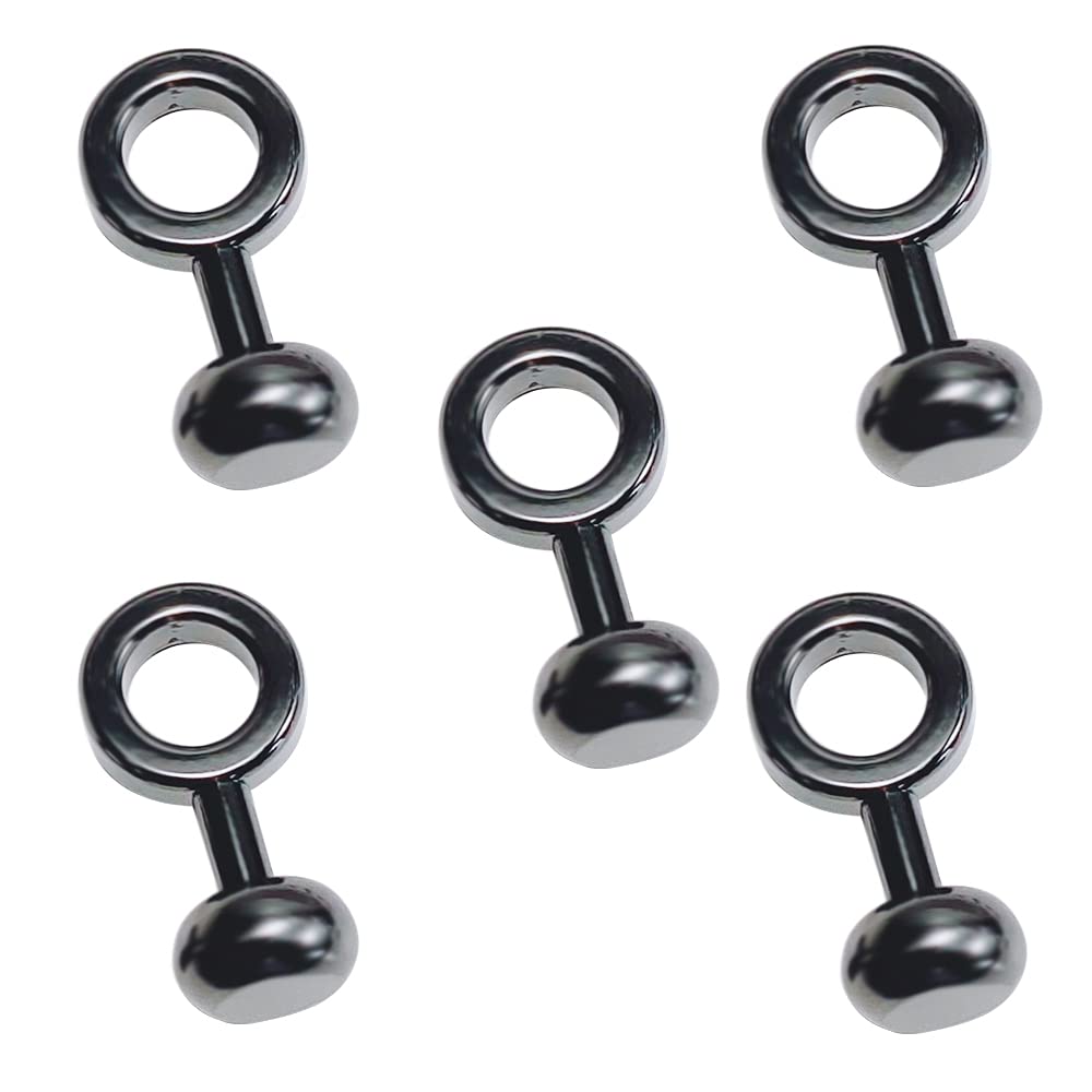 willikiva 5PCS O Ring Stud Screw Ball Post Head Buttons Metal Ring for Wallet Strap Shoes Decoration