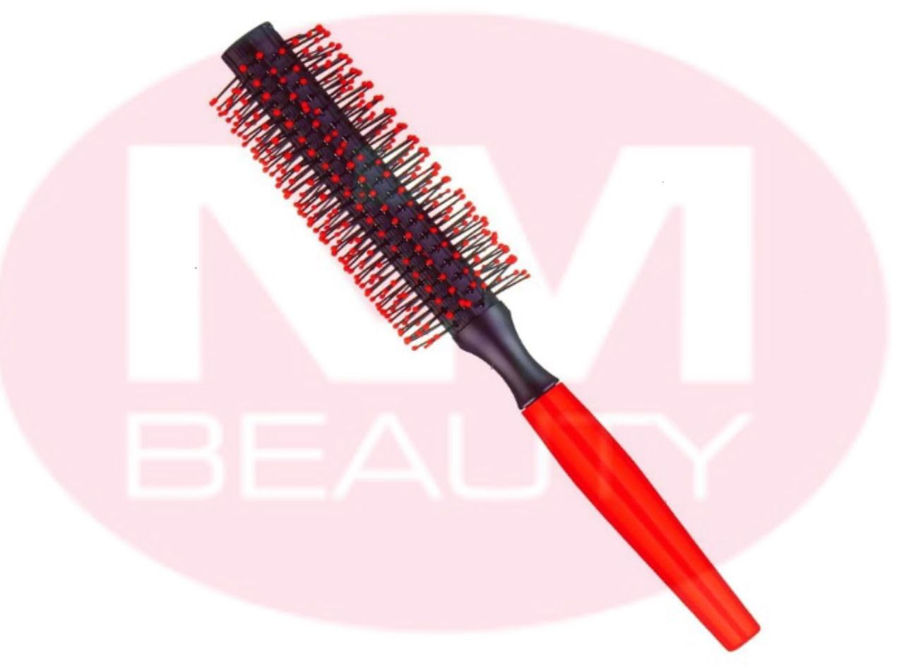 NM Beauty Professional Anti-Static Hair Brush, Curl and Dry Roll Brush for Blow Drying Hair Styling Tool, Red (Pack of 2) - Image 2