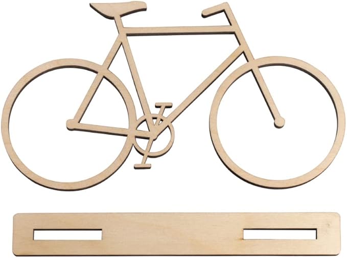Rayher 62814000 Holz-Fahrrad, zum Stellen, FSC 100% Sortiert 20x11cm, SB-Btl 1Stück