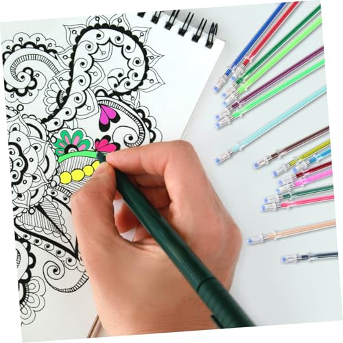 100pcs Premium Glitter Gel Pen Refills 0. 8mm Medium Point Glitter Markers Colorful Smooth Writing Neon Pen for Crafting, Doodling, Drawing, and Adult Coloring Book - Thumbnail 4