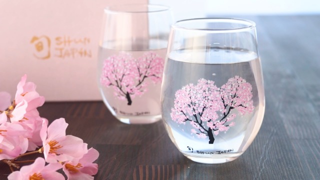 Japanese Sakura Cherry Blossom Color Changing Glass Cups