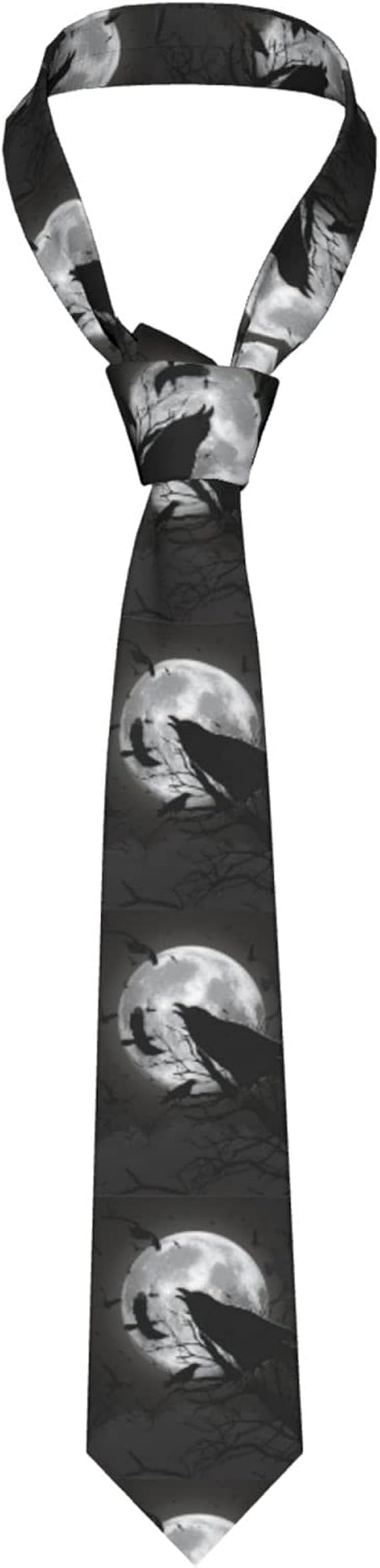 Amazon メンズ ネクタイ カラスが飛んでいるイラスト 洗える 傾向 人気 ビジネスに 結婚式 就職活動 プレゼント 父の日 誕生日プレゼント ネクタイ 通販