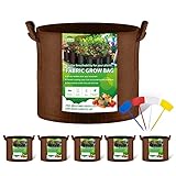 Potato Growing Bags 3 Gallon-6 Packs, Planting Grow Pots for Strawberry Tomato Carrot & Other Vegeta