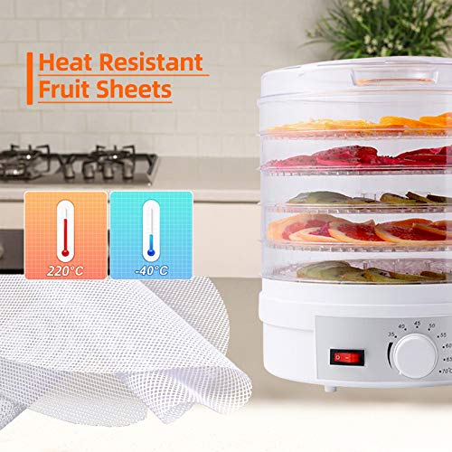 Silikon Dehydrator Blätter, Sopito 6 Stück 33cm Durchmesser Runden Antihaft Obst Dehydrator Blatt für Lebensmittel Obsttrockner – Bild 5