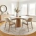 Soalmost 6x6 Brown Round Rug 6ft Living Room Circle Rug Vintage Round Area Rug Non Slip Indoor Carpet for Dining Room Bedroom