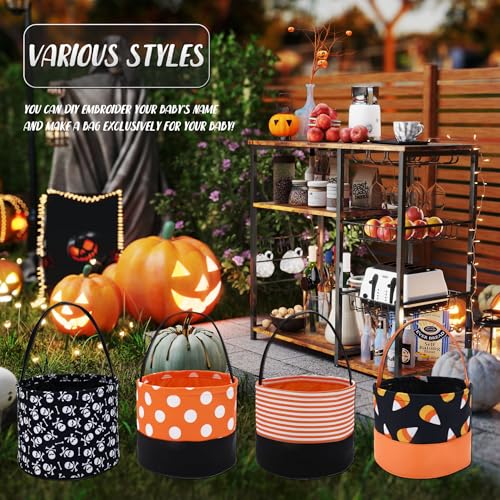 Halloween Candy Basket for Kids, Trick or Treat Bucket Boo Spooky Small Baskets for Girls/Boys Gift Baskets (Candy) - image 4