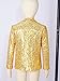 Xnihocha Kids Boys Sequin Jacket Suit Blazer Prom Tuxedo Wedding Dinner Party Tuxedo Gold 12 Years