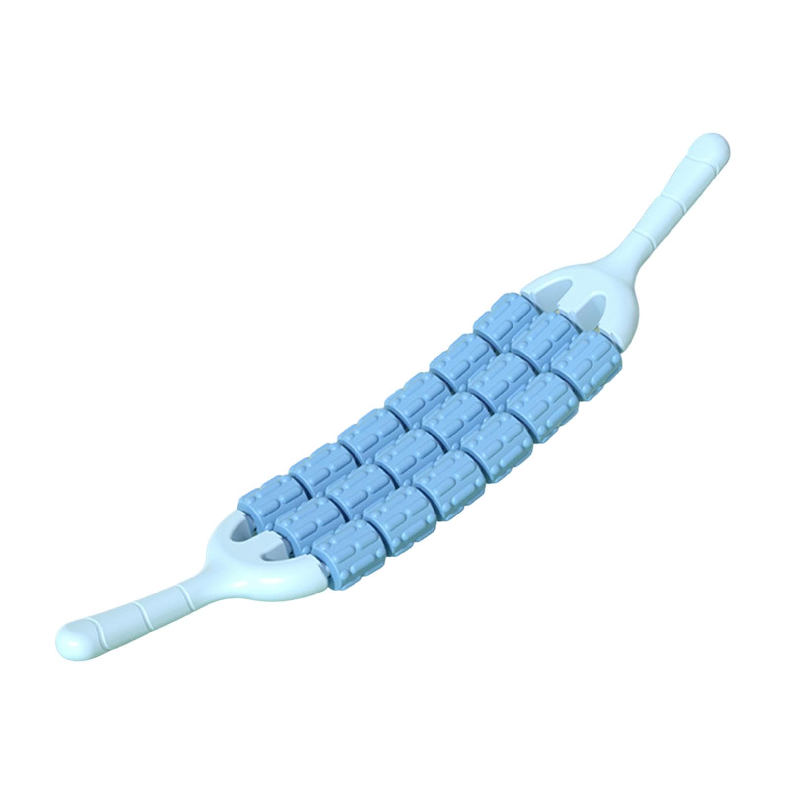 YIJU Massage Roller Stick Muscle Relaxation Three Row Compact Multifunctional Leg Stretching Workout Manual Massager for Back Legs