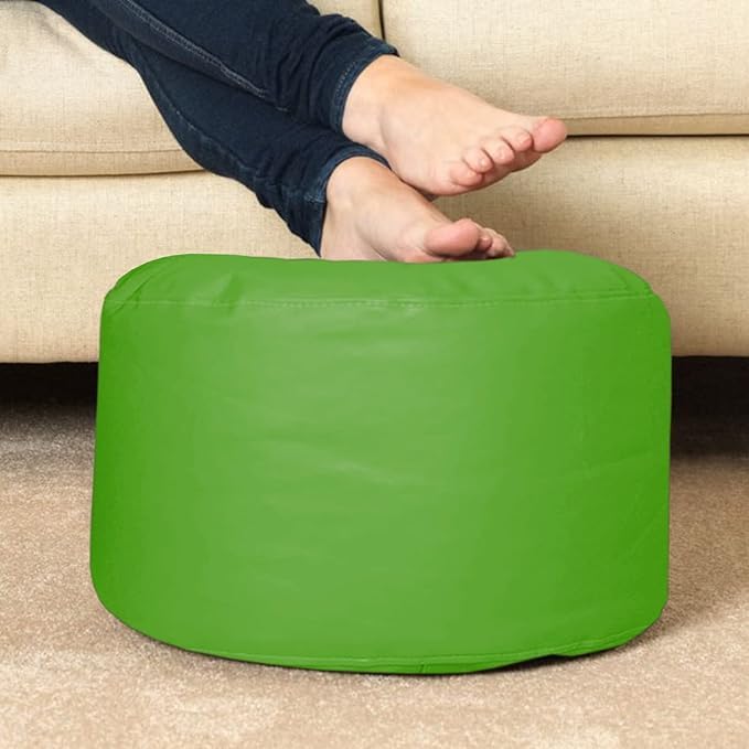Image of Cover 4XL Without Beans with Footrest and Cushion Lounge Chair Luxury Bean Bag Cover with Footrest Without Beans 4XL (Without Fillers) (Green New)