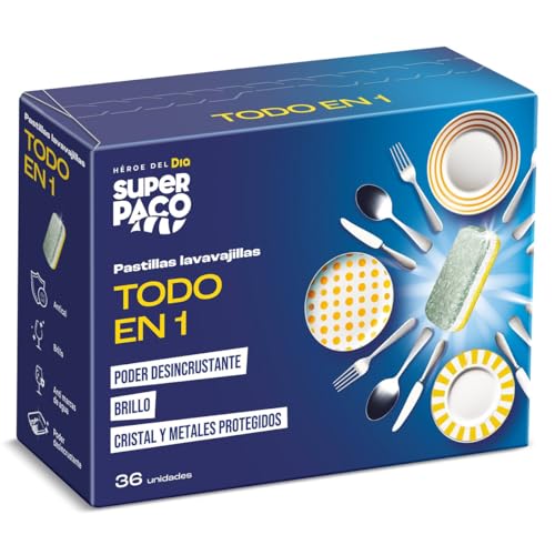 Lavavajillas máquina pastillas todo en 1 Dia Super Paco 36 uds.