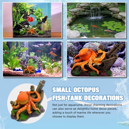 Image of Octopus Decor, Small Octopus Fish Tank Decorations, Aquarium Decorations Ideal Gift for Love Fish Farming