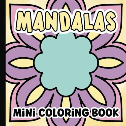 Big and Simple Mini Mandala Coloring Book: Large Print Bold and Easy Mandalas Coloring Book for Kids, Teens and Adults | 6 x 6 inches image 2